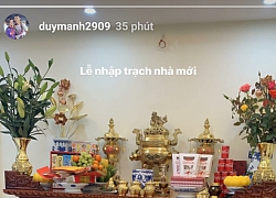 Không kém cạnh đồng đội, hôm nay chàng cầu thủ điển trai Duy Mạnh cũng âm thầm "khoe" nhập trạch nhà mới