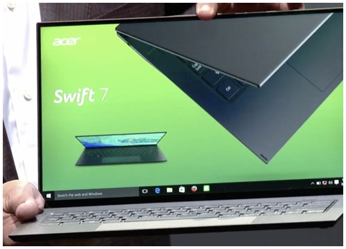 Acer ra mắt Swift 7 (2019): Mỏng chưa đến 1cm, tỷ lệ màn hình 92%, chip Intel Core i7-8500Y, giá từ 1.699 USD