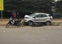 Hà Nội: Ô tô tông liên hoàn, 2 vợ chồng bị cuốn vào gầm xe, tử vong