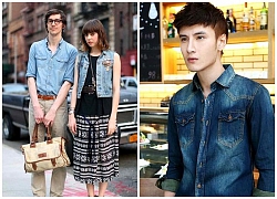 Áo sơ mi denim nam tuyệt đẹp hàn quốc