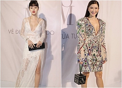 Jolie Nguyễn diện đầm xẻ sâu hút tại fashion show