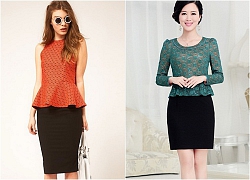 Muôn kiểu phối áo peplum đẹp cho nàng mặc đến sở