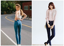 Quần jeans cạp cao cho bạn nữ năng động dạo phố mùa đông