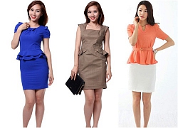 Váy đầm peplum đẹp phong cách trẻ trung hiện đại