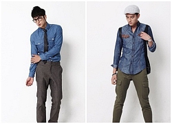 Xu hướng áo sơ mi nam denim cho chàng bụi bặm phong cách phối hợp trang phục thật năng động khi dạo phố cuối tuần