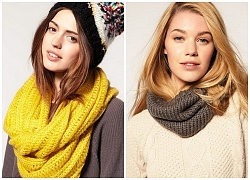 Khăn snood quàng cổ đẹp cho nàng công sở diện ngày giá lạnh mùa đông