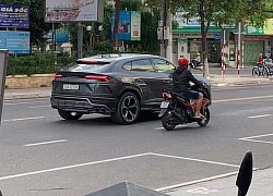 Lamborghini Urus màu xám của đại gia Nha Trang ra biển trắng