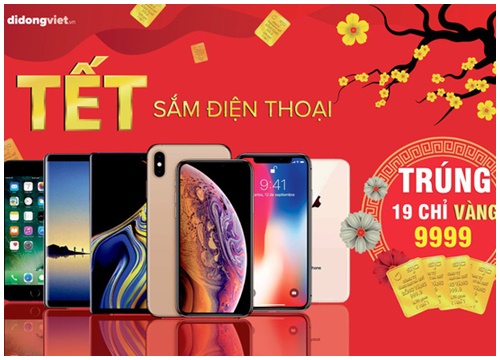 Đổi máy cũ lên đời Galaxy S9 Plus, Note 8 và Galaxy Note 9 trúng 19 chỉ vàng 9999 tại Di Động Việt