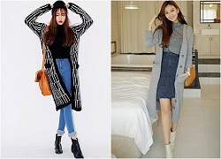 Muôn kiểu mix cardigan dáng dài siêu đẹp trong ngày lạnh