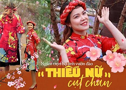 Ngắm trọn bộ ảnh vườn đào của 'thiếu nữ một chân' đang gây bão mạng xã hội