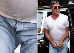 Simon Cowell đỏ mặt vì quên kéo khóa quần