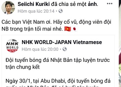 Đạo diễn đài NHK kêu gọi CĐV Việt ủng hộ Nhật Bản ở trận chung kết