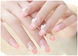 Mẫu nail đính đá Tết 2019 cực kì lung linh "đốm tim" mọi ánh nhìn