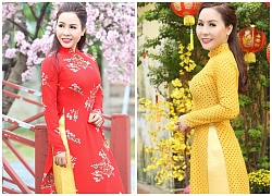 Nữ hoàng Kim Chi được ví như "Nữ hoàng mùa Xuân" khi diện áo dài đón Tết 2019