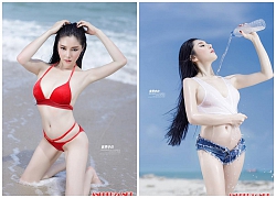 Chân dài xứ Trung Hoa khoe đường cong bóng rẩy với bikini