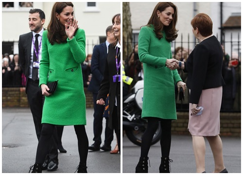 Công nương Kate Middleton xuất hiện với đôi giày gần chục triệu đồng giữa nghi vấn khiến vợ chồng em dâu trục trặc