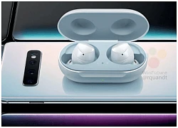 Đây là tai nghe Galaxy Buds sắp ra mắt của Samsung, có thể sạc bằng cách đặt lên lưng của Galaxy S10