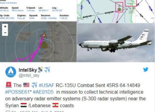 Máy bay Mỹ áp sát nơi triển khai S-300 Syria