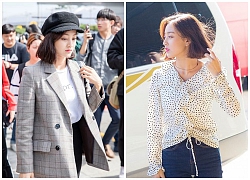 Thời trang sân bay sao Hàn: Twice Jihyo ưu ái blazer