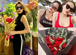 Kỳ Duyên khoe hoa người yêu tặng ngày Valentine, Minh Triệu lập tức bị réo tên vì cũng có quà giống y hệt