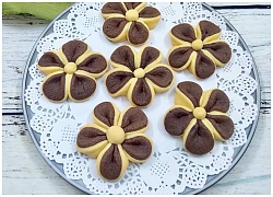 Phát sốt với bánh quy chocolate hoa mai đẹp xinh ngon miệng