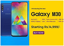 Samsung Galaxy M30 với 3 camera sau, pin 5.000mAh, 4GB RAM sẽ ra mắt vào đầu tháng 3, giá từ 4,9 triệu