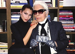 Gigi và Bella Hadid đẹp lộng lẫy bên huyền thoại Karl Lagerfeld