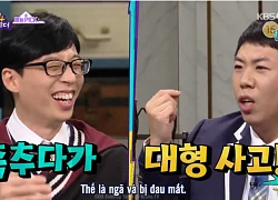 Ai ngờ nhảy "Fake Love" quá sung lại khiến Yoo Jae Suk "đổ máu" đến thế này!