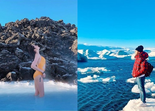 Bảo Anh diện bikini ở vùng đất lạnh giá Iceland, tự tin thả dáng dưới ống kính của Hồ Quang Hiếu?