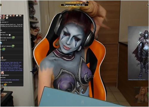 Thấy các nữ streamer làm được, nam thanh niên hỏi Twitch luật để body painting "họa mi" của mình