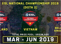 ESL Asia mở rộng hệ thống giải đấu Dota 2 National Championship sang Thái Lan, Việt Nam và Malaysia,Singapore