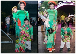 Con gái Vy Oanh bộc lộ tiềm năng nghệ thuật, dạn dĩ catwalk cùng mẹ và anh