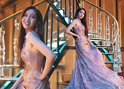 Nhật Hà tươi tắn dù diện lại 'váy cũ' trong đêm Chung kết Miss International Queen