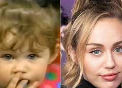 Bạn có nhận ra cô bé 2 tuổi liếc mắt lém lỉnh này chính là nữ ca sĩ &#8220;thiếu nghị lực&#8221; Miley Cyrus?