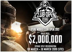 PUBG Mobile công bố giải đấu "Club Open 2019" với tiền thưởng lên tới 45 tỷ đồng