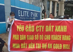 Khách hàng kéo đến trụ sở Đất Xanh Group đòi sổ đỏ dự án Gold Hill