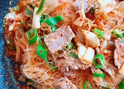 Miến trộn bò kim chi Hàn Quốc