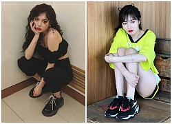 Thấp bé nhẹ cân nhưng Hyuna sống chết gì cũng chỉ mê mấy đôi sneaker to đùng, nặng trịch