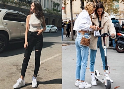 Muôn kiểu phối đồ với giày sneaker trắng đẹp thần sầu bạn không nên bỏ qua