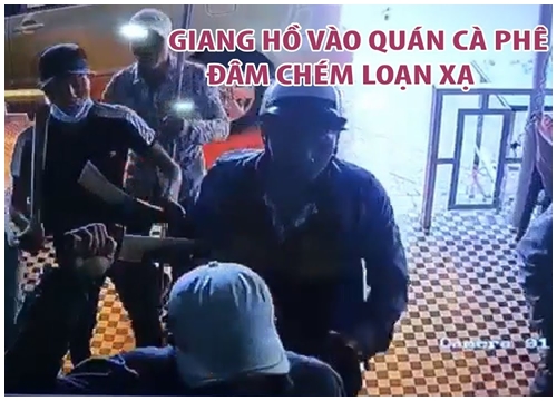 Nhóm giang hồ vào quán cà phê đâm chém loạn xạ