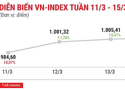 Top 10 cổ phiếu tăng/giảm mạnh nhất tuần 11-15/3