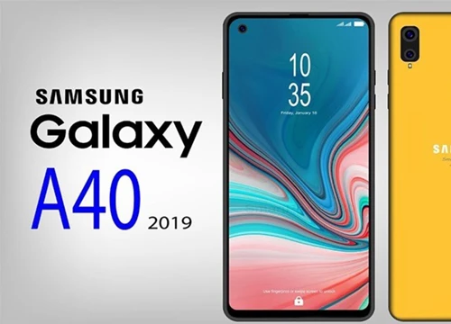 Samsung Galaxy A40 lộ thiết kế, màn hình Infinity-U, 2 camera sau, ra mắt vào ngày 10/4?