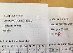 Chỉ thêm 1 dấu chấm vào mã đề thi, giáo viên khiến học sinh điêu đứng vì làm giống nhau mà kẻ 10 điểm, người 3 điểm