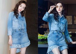 Chơi cả cây denim, 'Ngụy Anh Lạc' Ngô Cẩn Ngôn được khen ngày càng sành điệu và phong cách