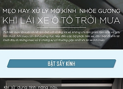 Mẹo hay xử lý mờ kính, nhòe gương khi lái xe ô tô trời mưa