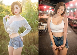 Ngắm vòng 1 quá khổ của 'thánh nữ bổ dừa' Thái Lan