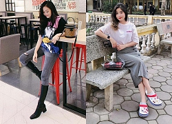 Street style hot mom: Hằng Túi diện váy hoa điệu đà, Huyền Lizzie cực trẻ xinh khi diện đồ đôi với con