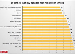 Ngân hàng nào có lãi suất cao nhất kỳ hạn 6 tháng?