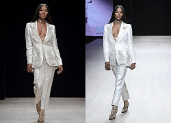 Naomi Campbell tự tin diện vest không áo ngực ở tuổi U50, gây 'náo loạn' sàn diễn