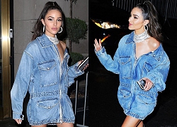 Hoa hậu Olivia Culpo mặc áo bò lệch vai, khoe dáng nuột nà gợi cảm